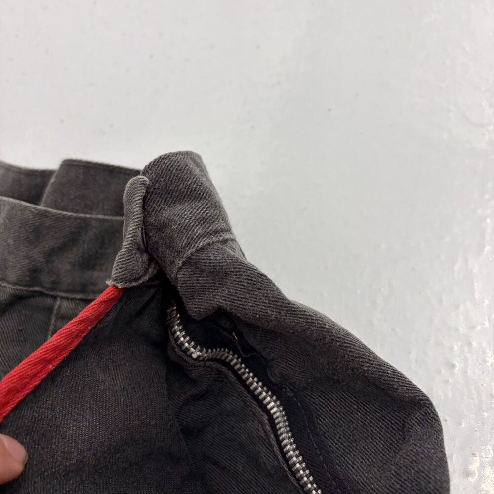 Vintage 60s Black Canvas Cotton Side Zip Chinos 20x22 - Picture 4 of 4